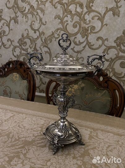 Антикварная Ваза посеребрение