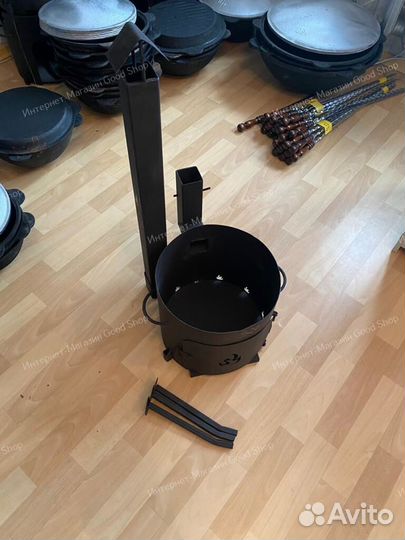 Печь под казан 6-8л с трубой