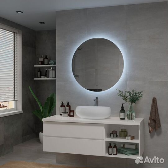 Зеркало Misty Аламак 800x800 с LED-подсветкой