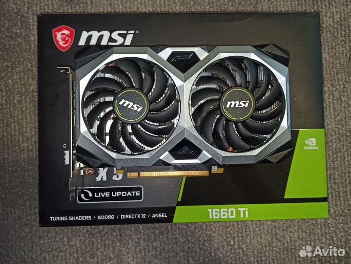 Видеокарта GTX 1660 TI super MSI palit asus