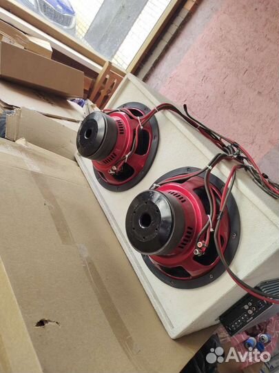 Сабвуфер и усилитель+короб