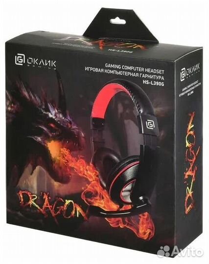 Компьютерная гарнитура oklick HS-L390G dragon