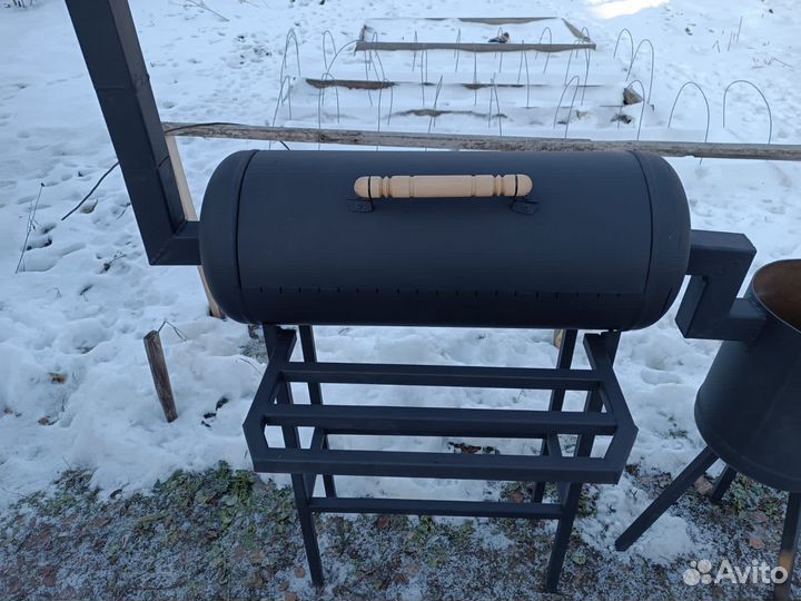 Мангал с печью под казан