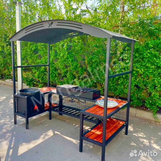 Мангал с крышей