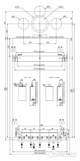 Настенный газовый конденсационный котел отопления
