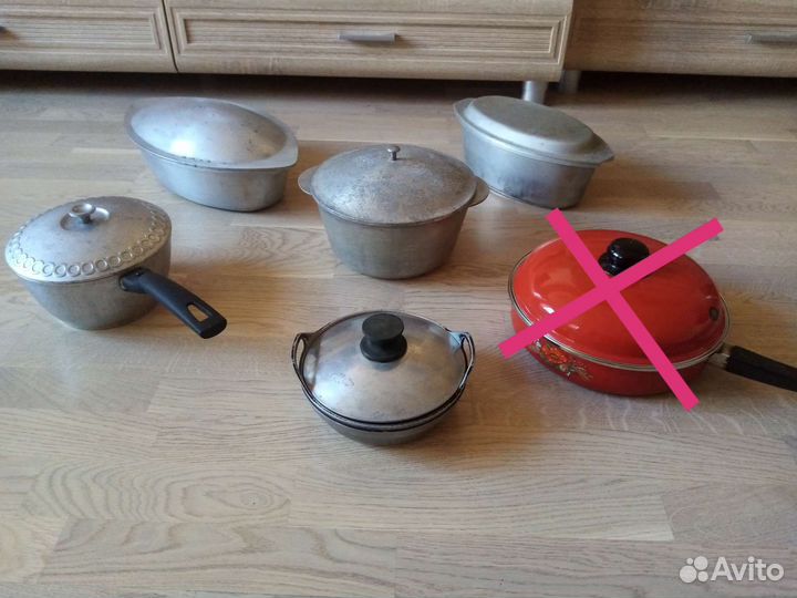 Утятницы. Сотейник. Казан. СССР