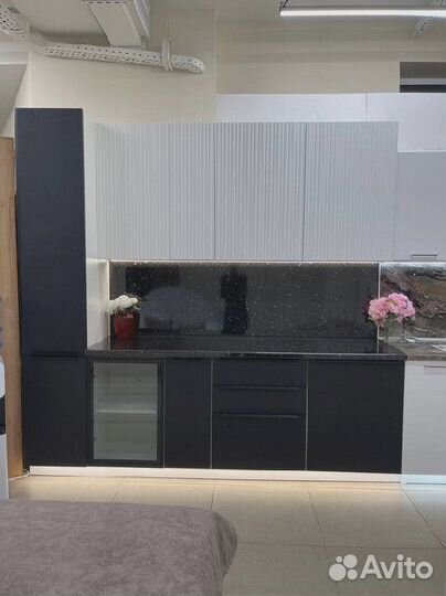 Кухня черная мдф. Цена реальная: