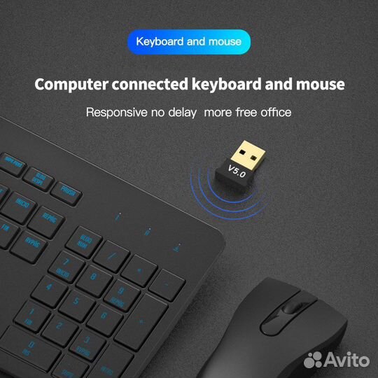 USB Bluetooth адаптер 5.0 для пк / блютуз адаптер