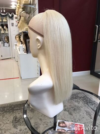 Шиньон накладка из натуральных волос (45см)