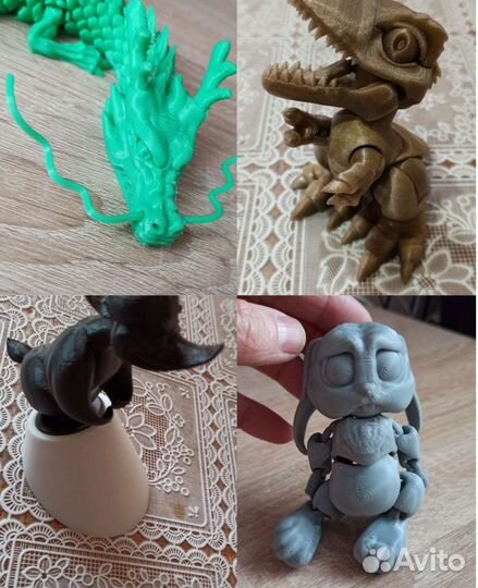 3д печать (пластиком и фотополимерной смолой)