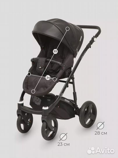 Коляска aicon Ecco (2 в 1) 01 черный