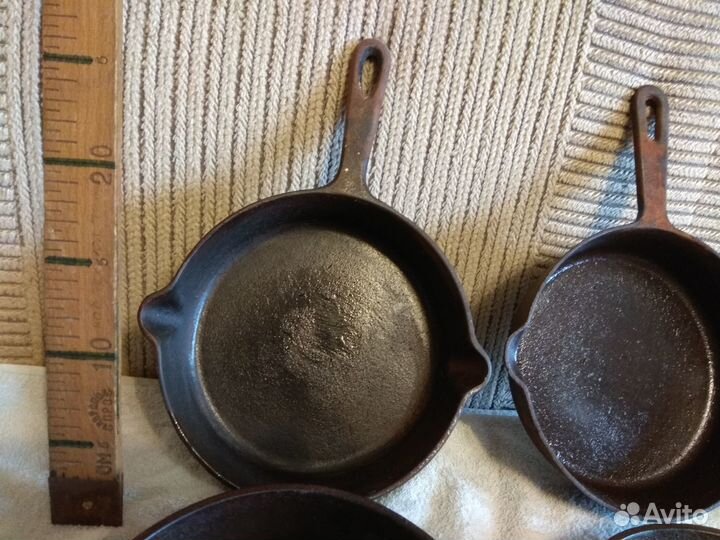 Чугунная сковорода СССР 18 - 20. цена за 1штуку