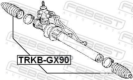 Пыльник рулевой рейки trkbgx90 Febest
