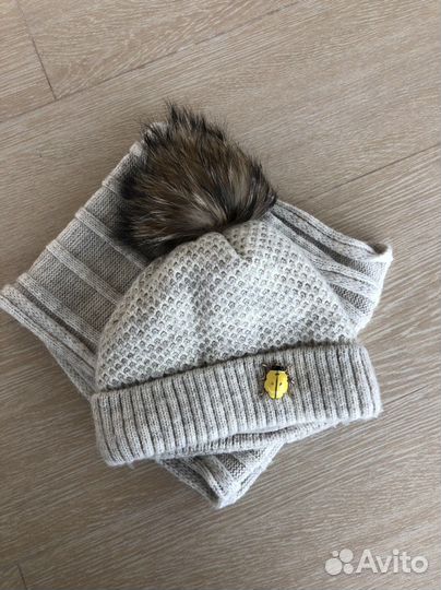 Шапка и снуд зимний для девочки