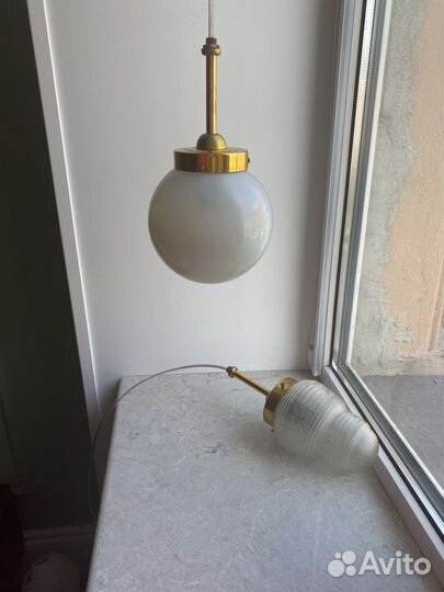 Светильник винтаж подвесной 1970 много
