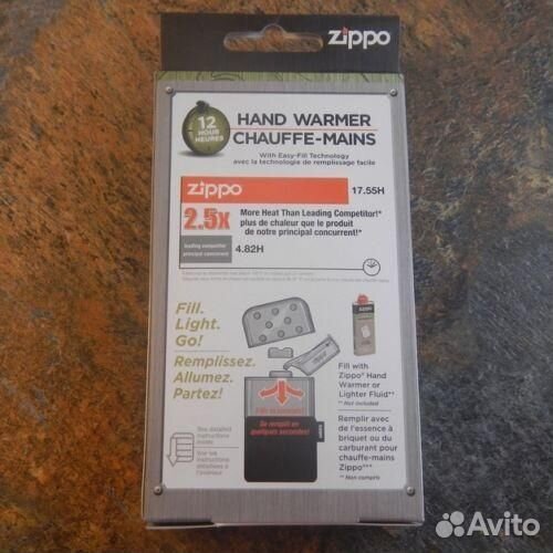 Грелка каталитическая zippo хром 12 часов