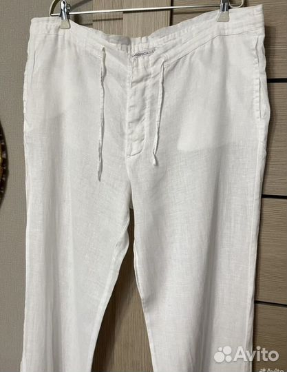 Штаны la fabbrica del lino льняные белые