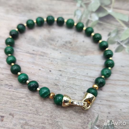Браслет из малахита