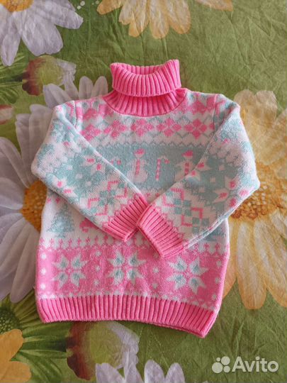 Теплая кофта для девочки