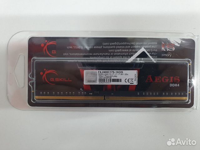 Оперативная память G.skill Aegis 16 гб DDR4 2400