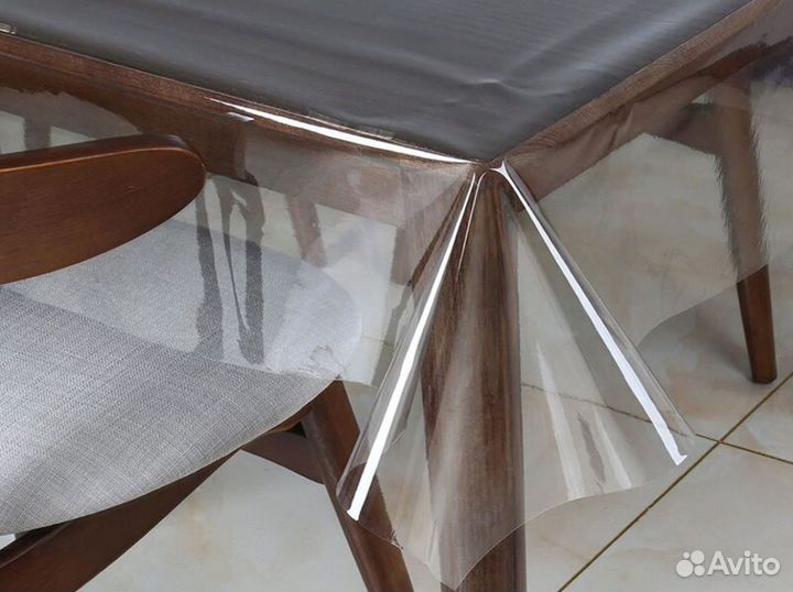 Мягкое гибкое стекло на стол / Прозрачная скатерть