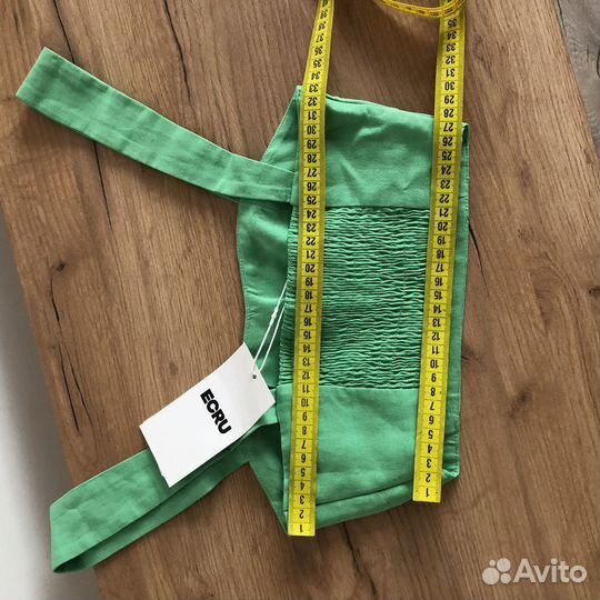 Топ корсет льняной лен XS новый ecru Zara lime