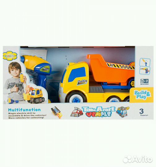 Грузовик с электрическим шуруповертом, новый