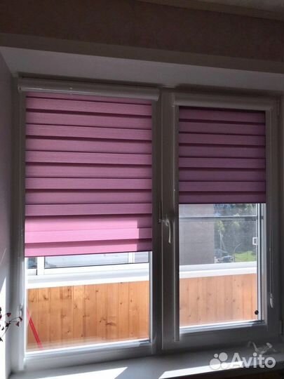 Рулонные шторы день ночь