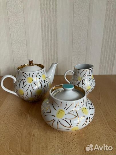 Сахарница, молочник, чайник. Барановка СССР