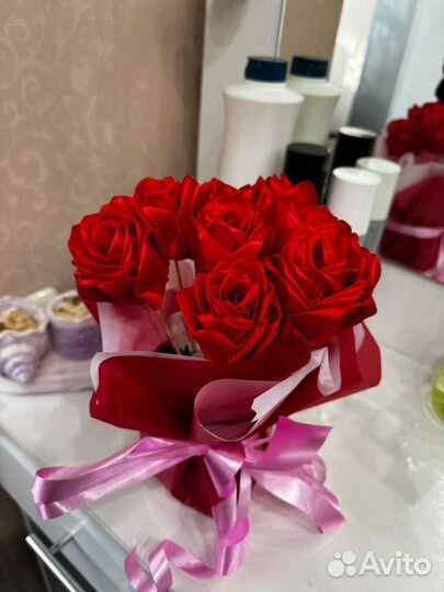 Букет из атласных лент