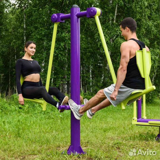 Уличный тренажер Жим ногами (двусторонний)