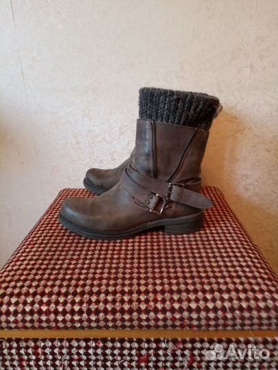 Полусапоги ботинки жен нат кожа 40р