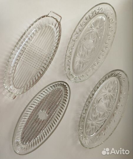 Селедочницы стекло СССР, пепельница, конфетница