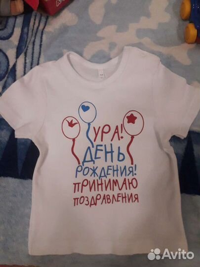Футболка р 80-86