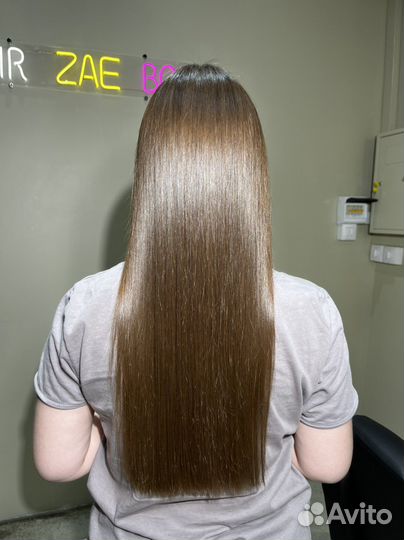 Кератиновое выпрямление волос