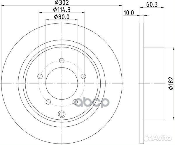 Диск тормозной зад ND3039K nisshinbo