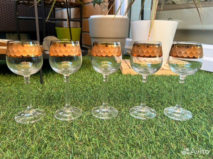 Бокалы СССР Богемия, 5 штук
