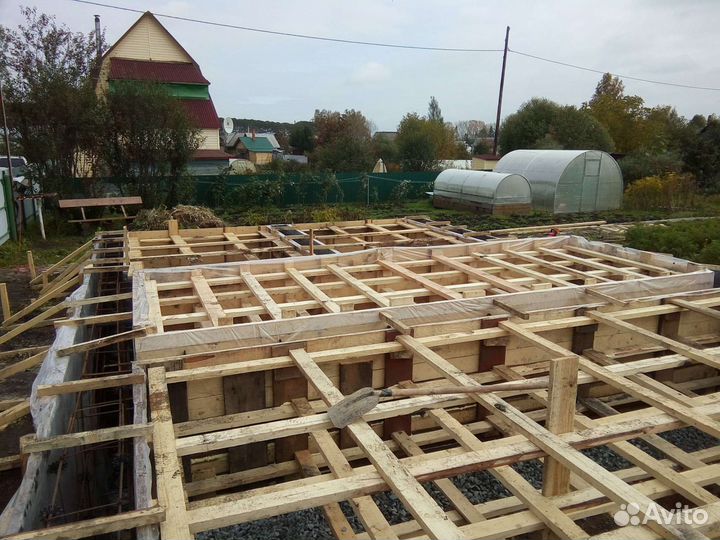 Бетонные работы отмостка