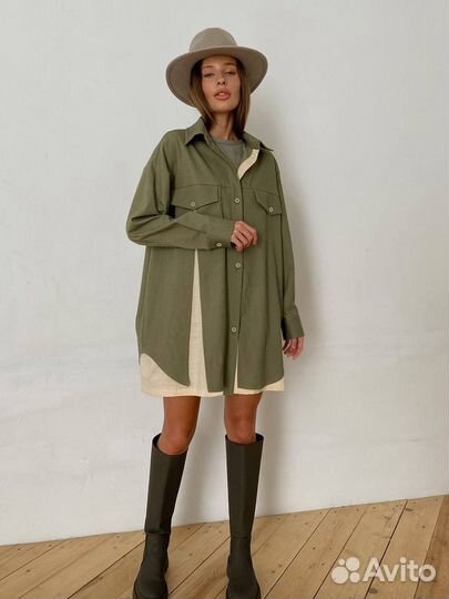 Стильная рубашка платье 42 44 46 48