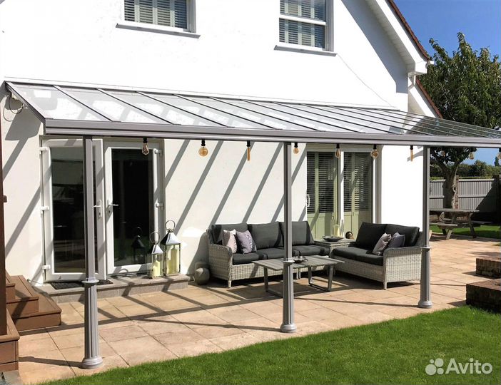 Стеклянный козырек от производителя