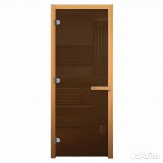 Дверь стекло Бронза 180х70 (8мм, 3 петли)