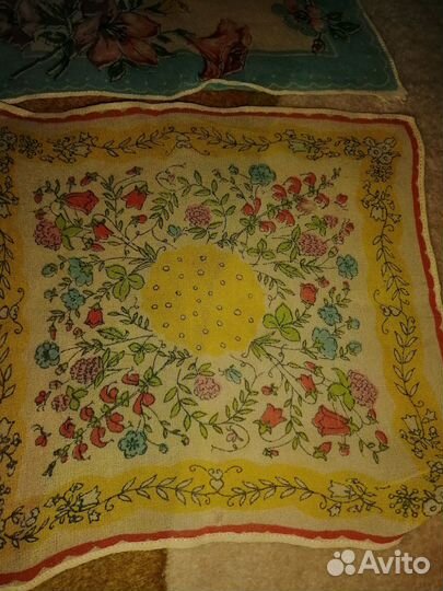 Платочки носовые, шифоновые, 1956 года