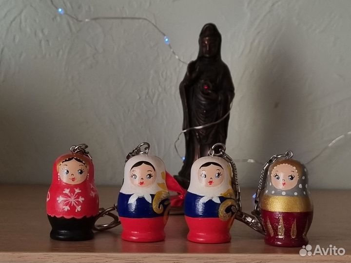 Брелок обвес на сумку, ключи. Матрешка