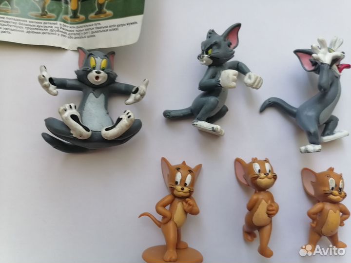 Том и джерри фигурки 7 шт и вкладыш