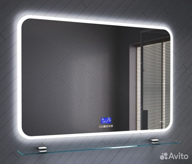 Зеркало в ванную с подсветкой и музыкой Рубина
