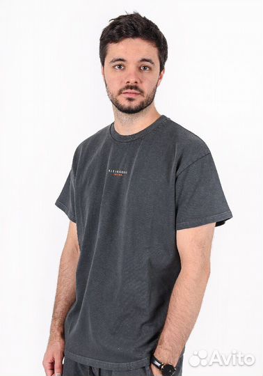 Футболка М унисекс хлопок светло-серая