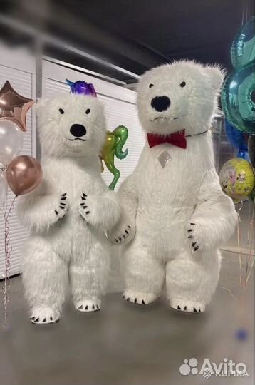 Ростовая кукла белый медведь Фимыч и Есения