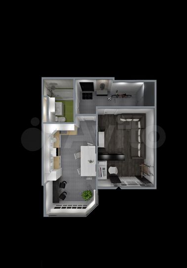 1-к. квартира, 48,8 м², 2/8 эт.