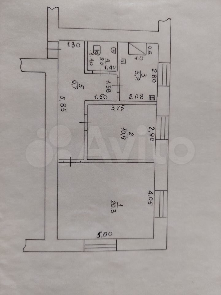 2-к. квартира, 48,1 м², 1/2 эт.