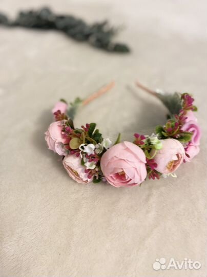 Ободок с цветами